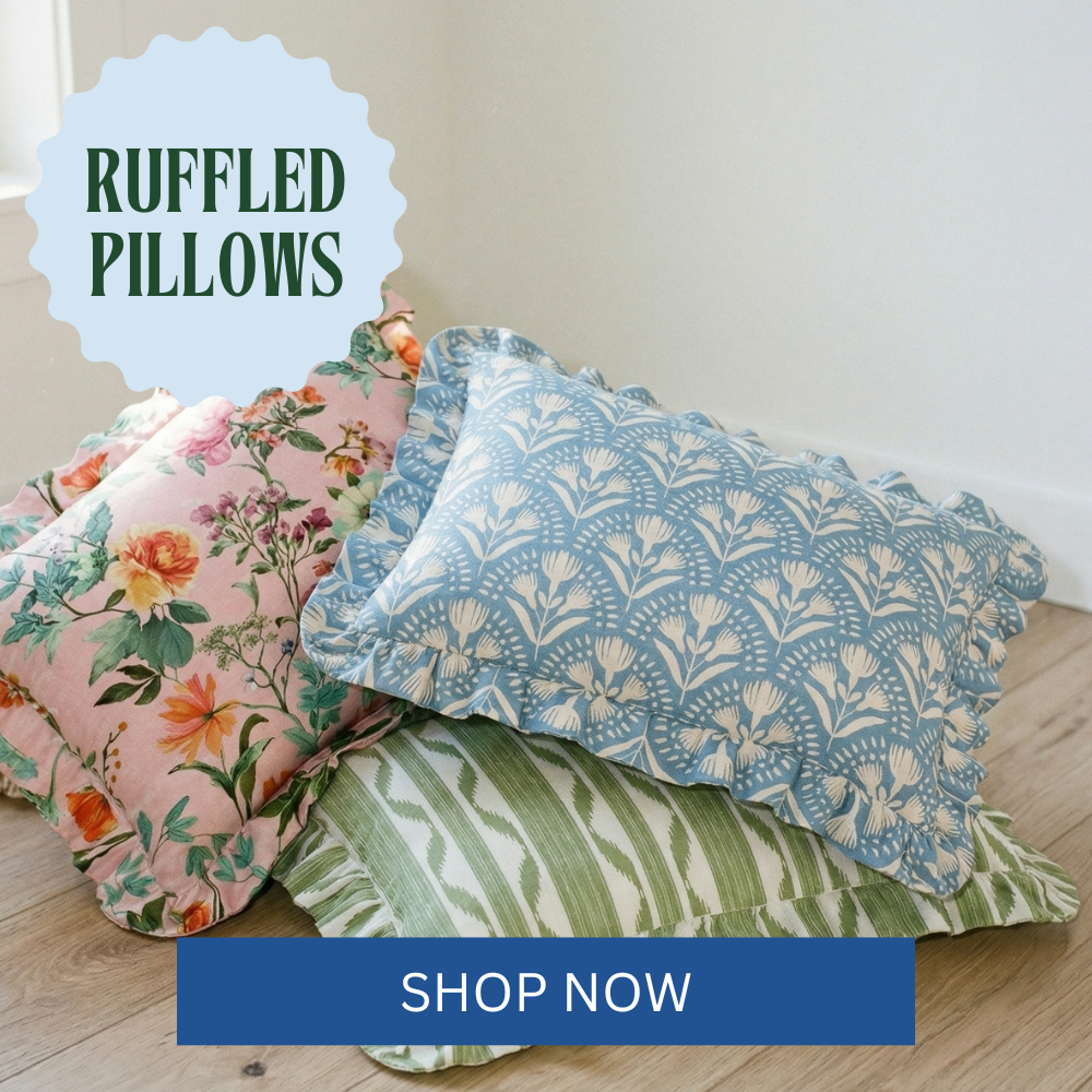 Ruffled Pillows | Lumbar & Square Ruffled Pillows