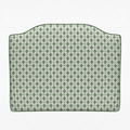 Palmer green pattern headboard with green and white design on a white background