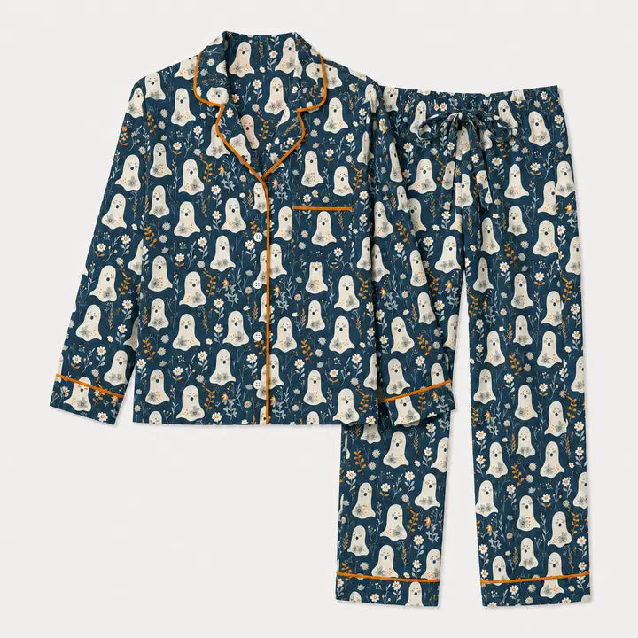 Boo Long Sleeved Pajama Set | Halloween PJs