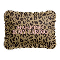 "Mahj Cardio" Ruffled Embroidered Pillow | Statement Pillow