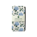 kitchen tea towel with blue floral design on a white background