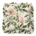 Eileen Ruffled Chair Pad | Chair Cushion