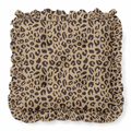 Leopard Spots Ruffled Chair Pad | Chair Cushion