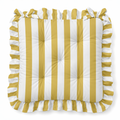 Simple Stripe Ruffled Chair Pad | Chair Cushion