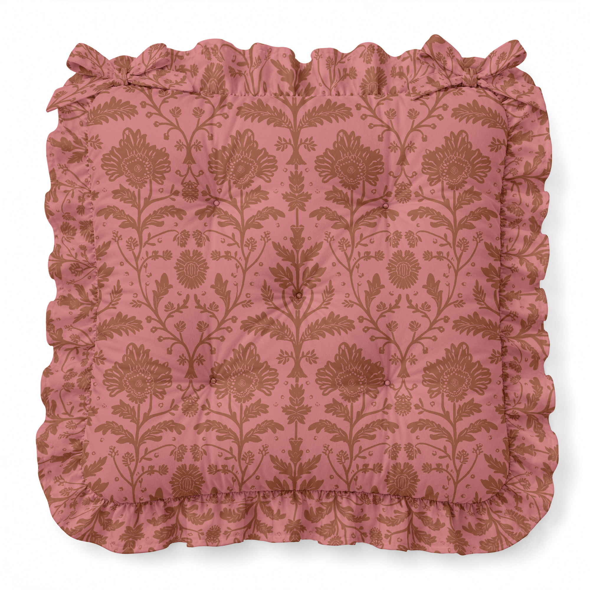 Delia Fall Ruffled Chair Pad | Chair Cushion