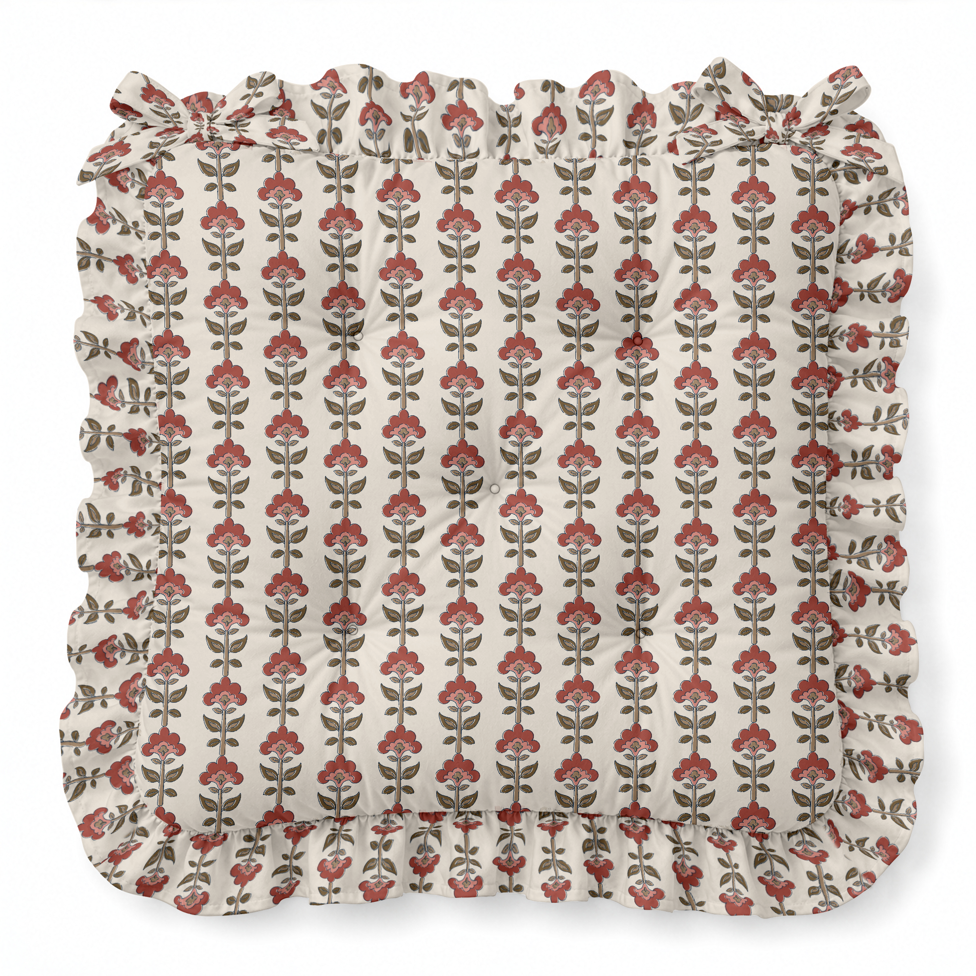 Ophelia Fall Ruffled Chair Pad | Chair Cushion