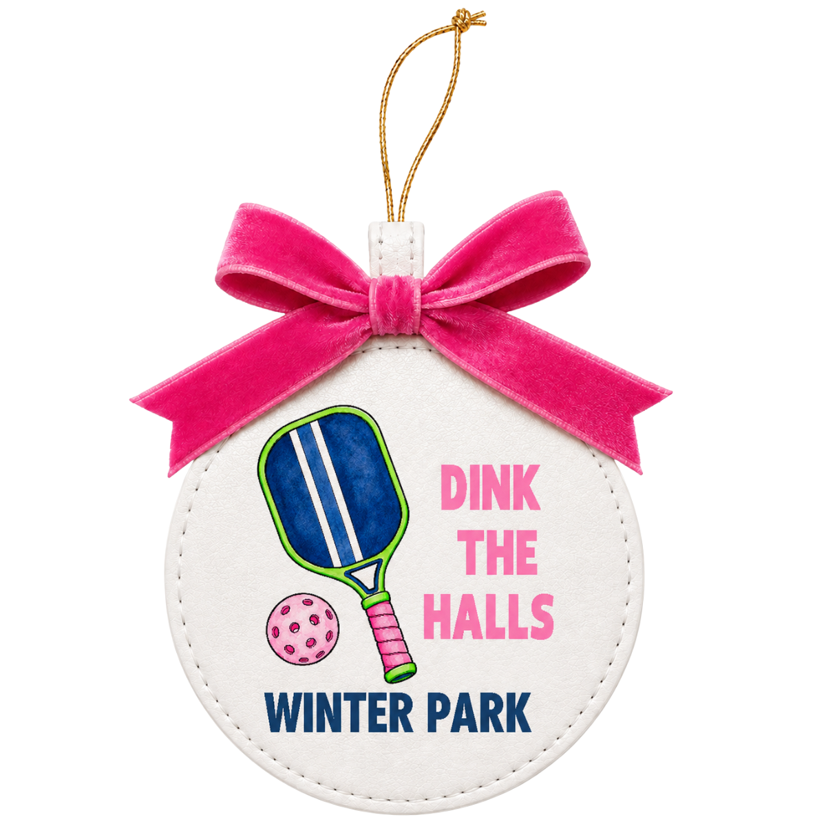 Personalized Festive Favorites | Vegan Leather Ornaments