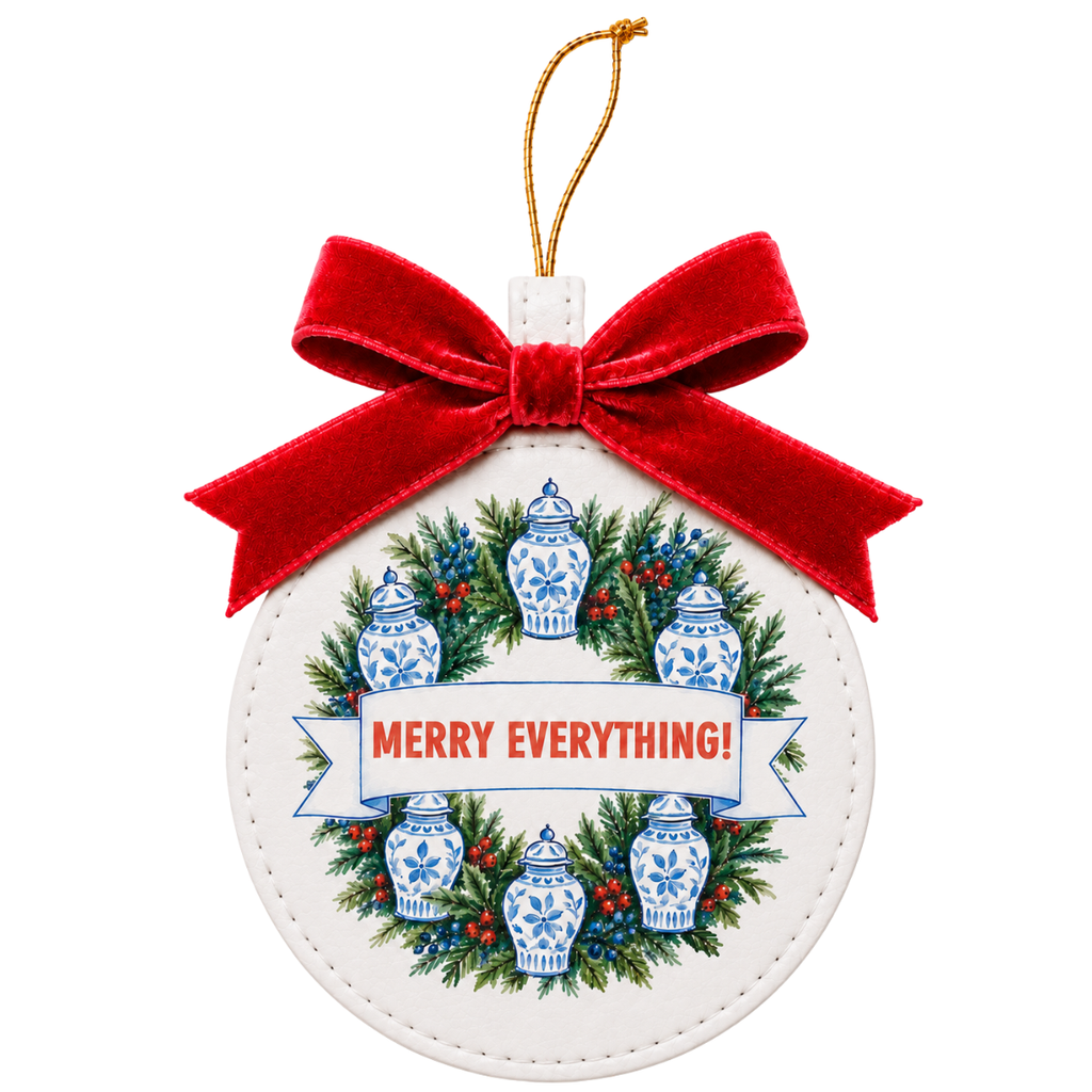 Festive Favorites Vegan Leather Ornaments