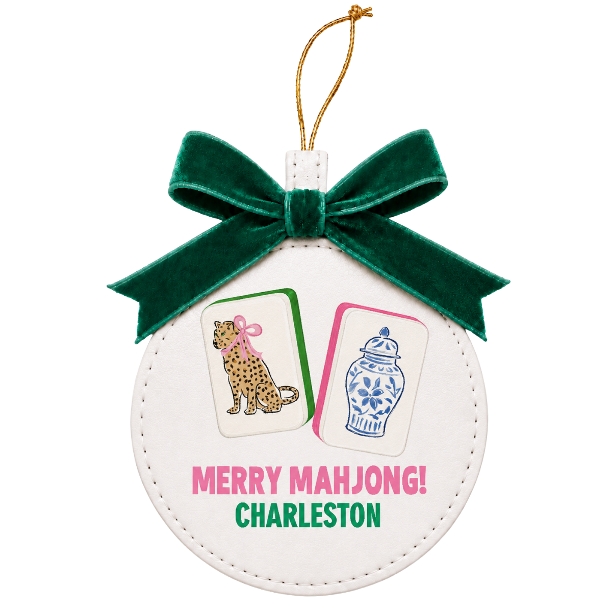 Personalized Festive Favorites | Vegan Leather Ornaments