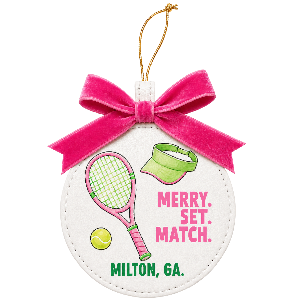 Personalized Festive Favorites | Vegan Leather Ornaments