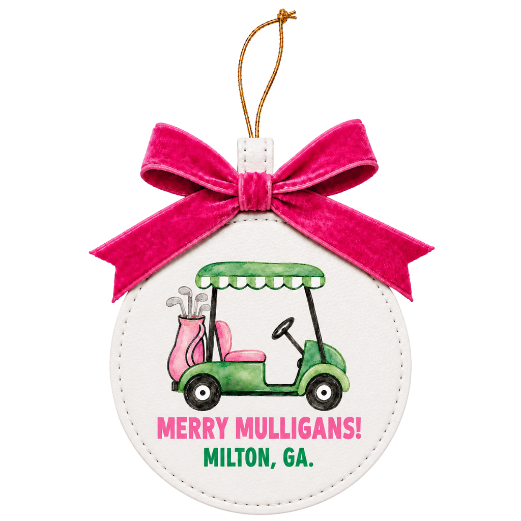 Personalized Festive Favorites | Vegan Leather Ornaments