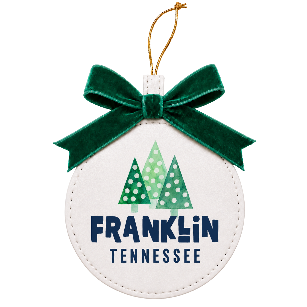 Personalized Festive Favorites | Vegan Leather Ornaments