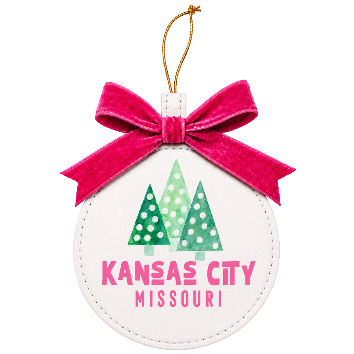 Personalized Festive Favorites | Vegan Leather Ornaments