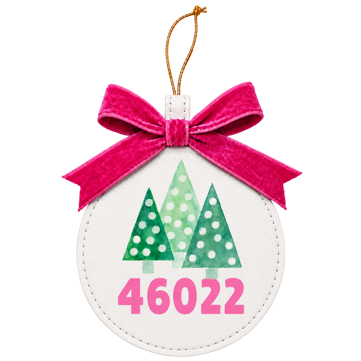 Personalized Festive Favorites | Vegan Leather Ornaments