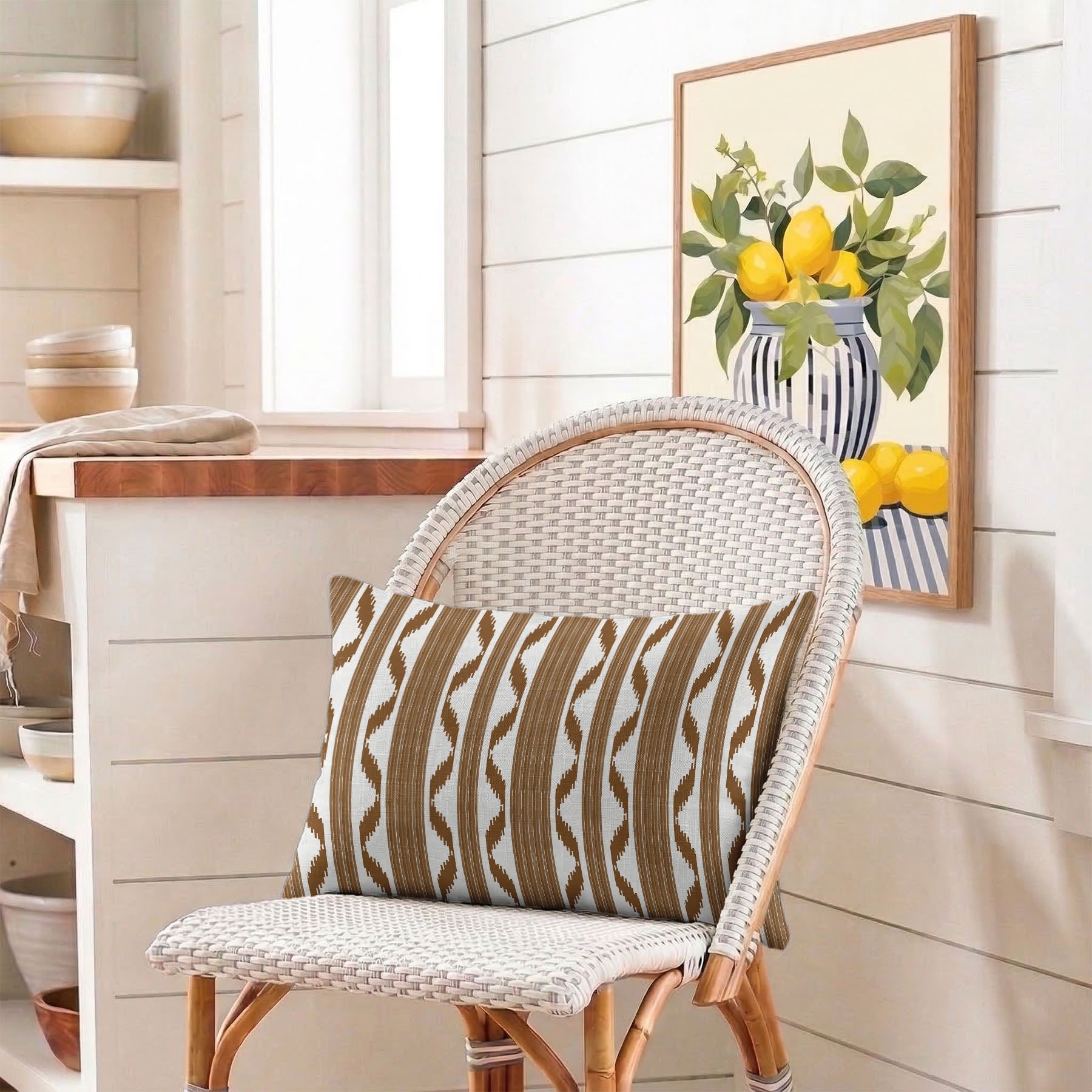 Ikat Stripe Tailored Pillows | Patterned Pillows