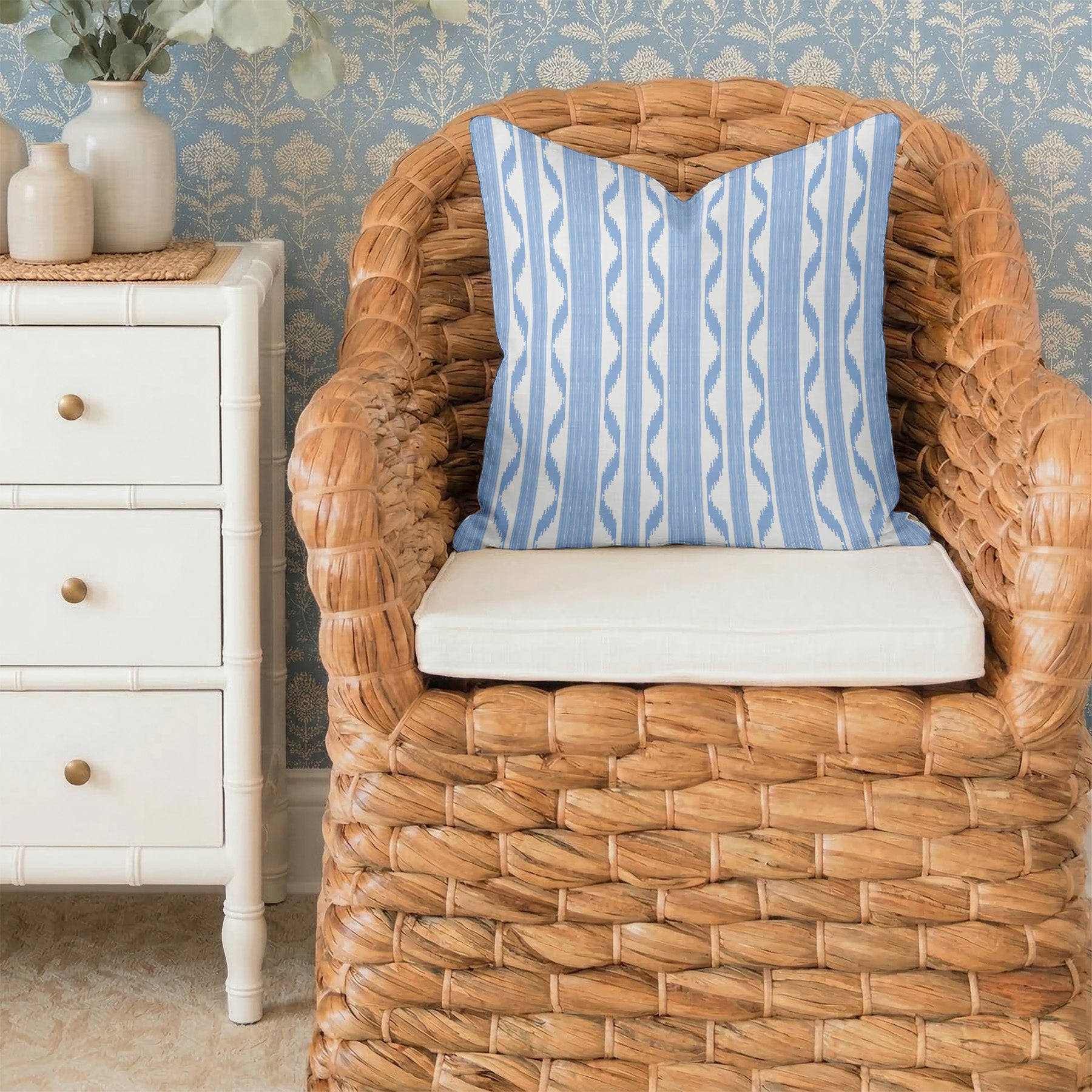 Ikat Stripe Tailored Pillows | Patterned Pillows