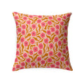 Decorative pillow with Poppy pattern on a white background