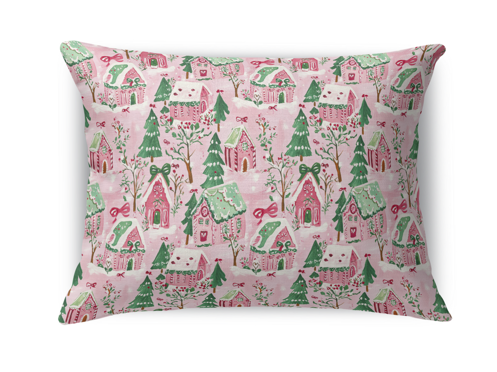 Gingerbread Village Tailored Pillows | Patterned Pillows