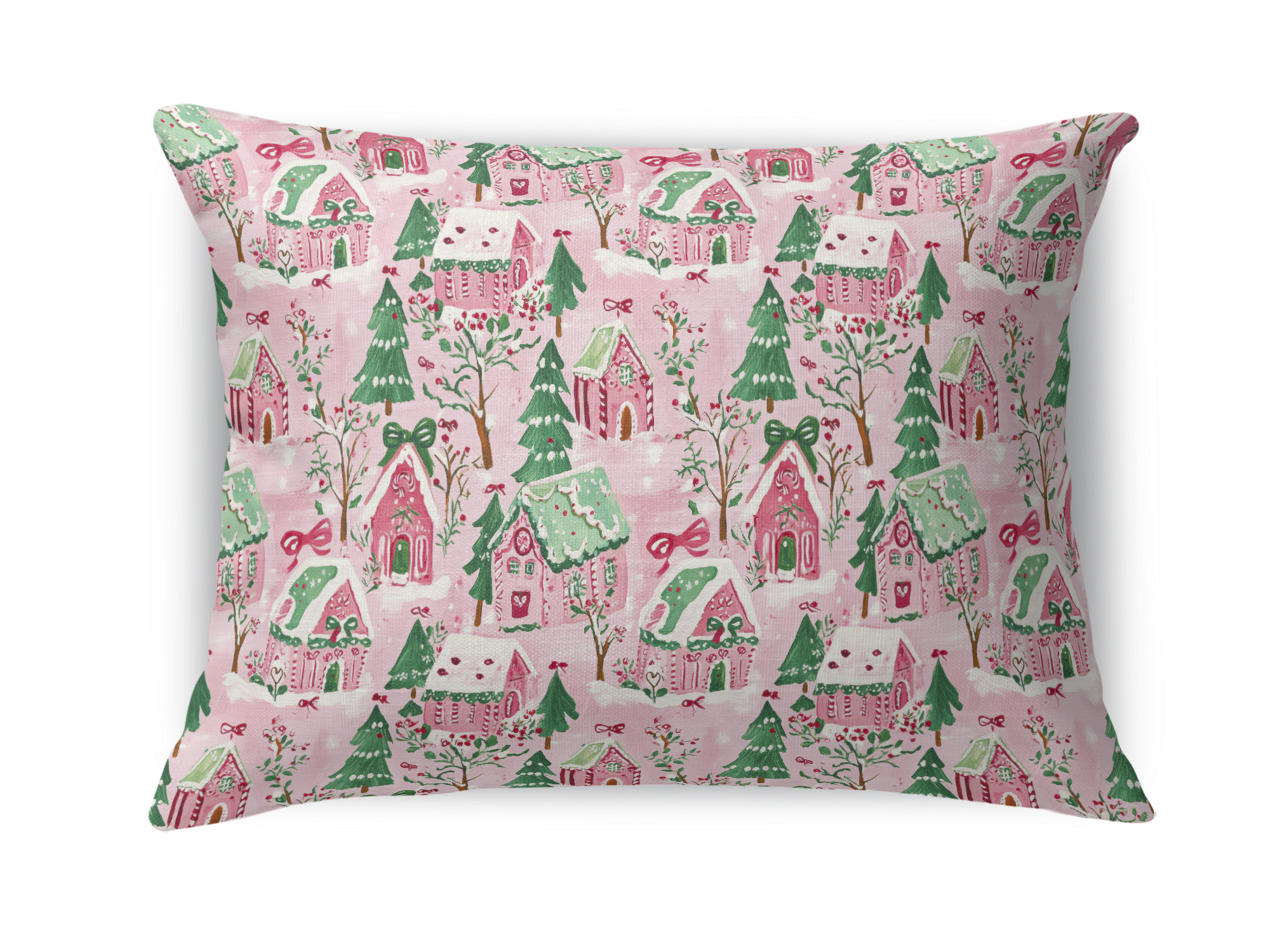 Gingerbread Village Tailored Pillows | Patterned Pillows