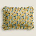 Rectangular tray with lemon pattern on a white background