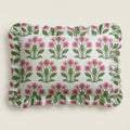 Floral patterned fabric on a white background
