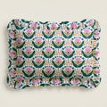 Rectangular tray with floral pattern on a beige background