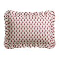 Bitty Red Ruffled Pillow | Ruffled Decor Pillow