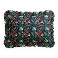 Christmas Cardinales Ruffled Pillow | Ruffled Decor Pillow