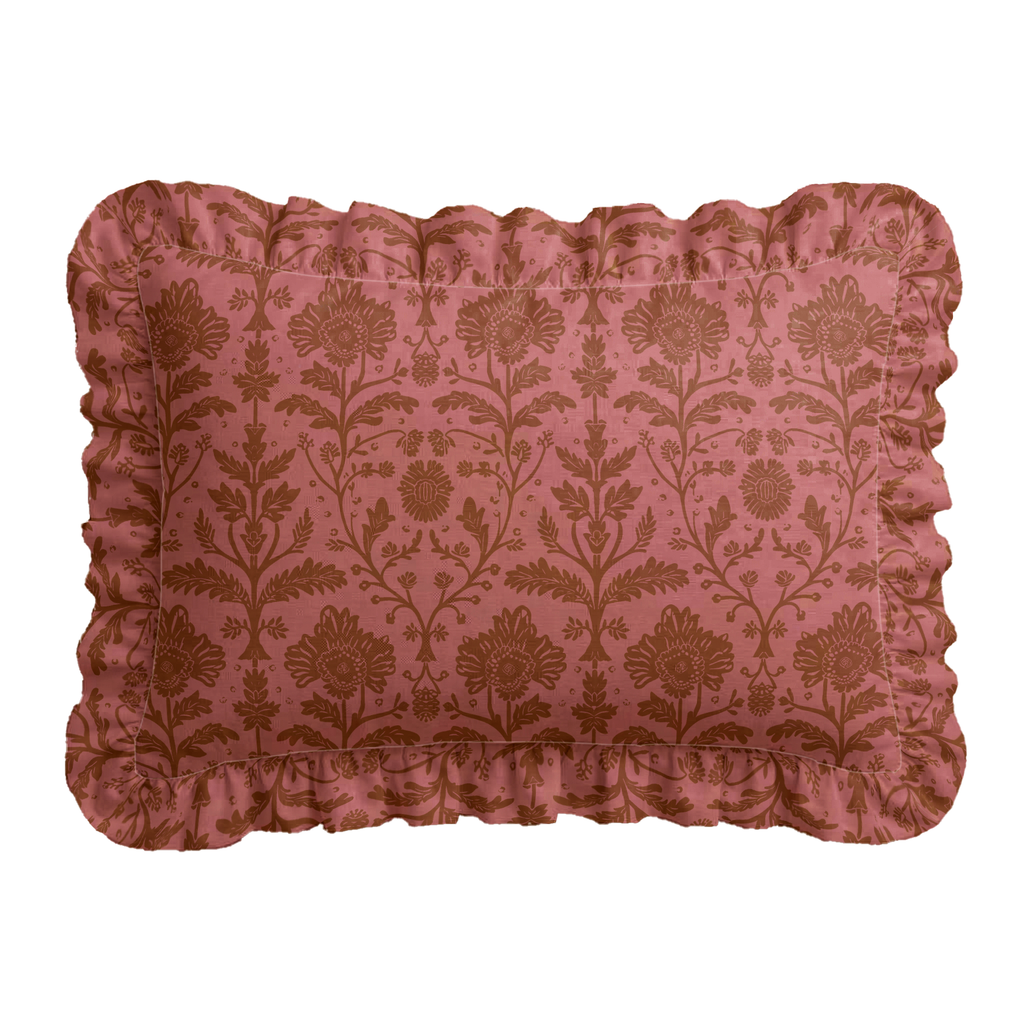 Delia Fall Ruffled Pillow | Ruffled Decor Pillow