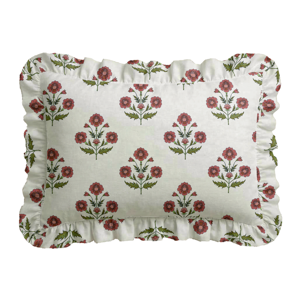 Georgia Repeat Ruffled Pillow | Ruffled Decor Pillow
