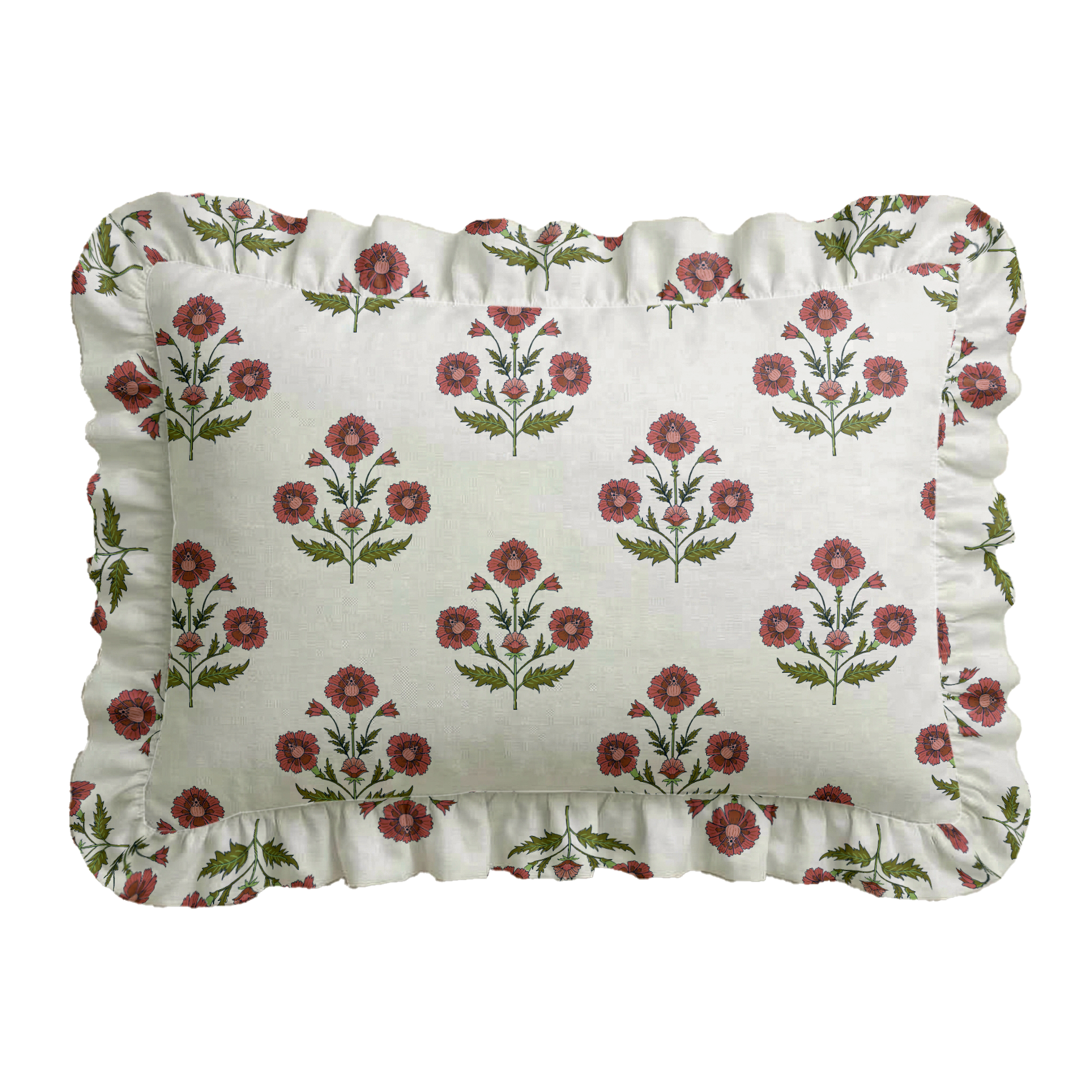 Georgia Repeat Ruffled Pillow | Ruffled Decor Pillow