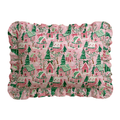 Gingerbread Village Ruffled Pillow | Ruffled Decor Pillow
