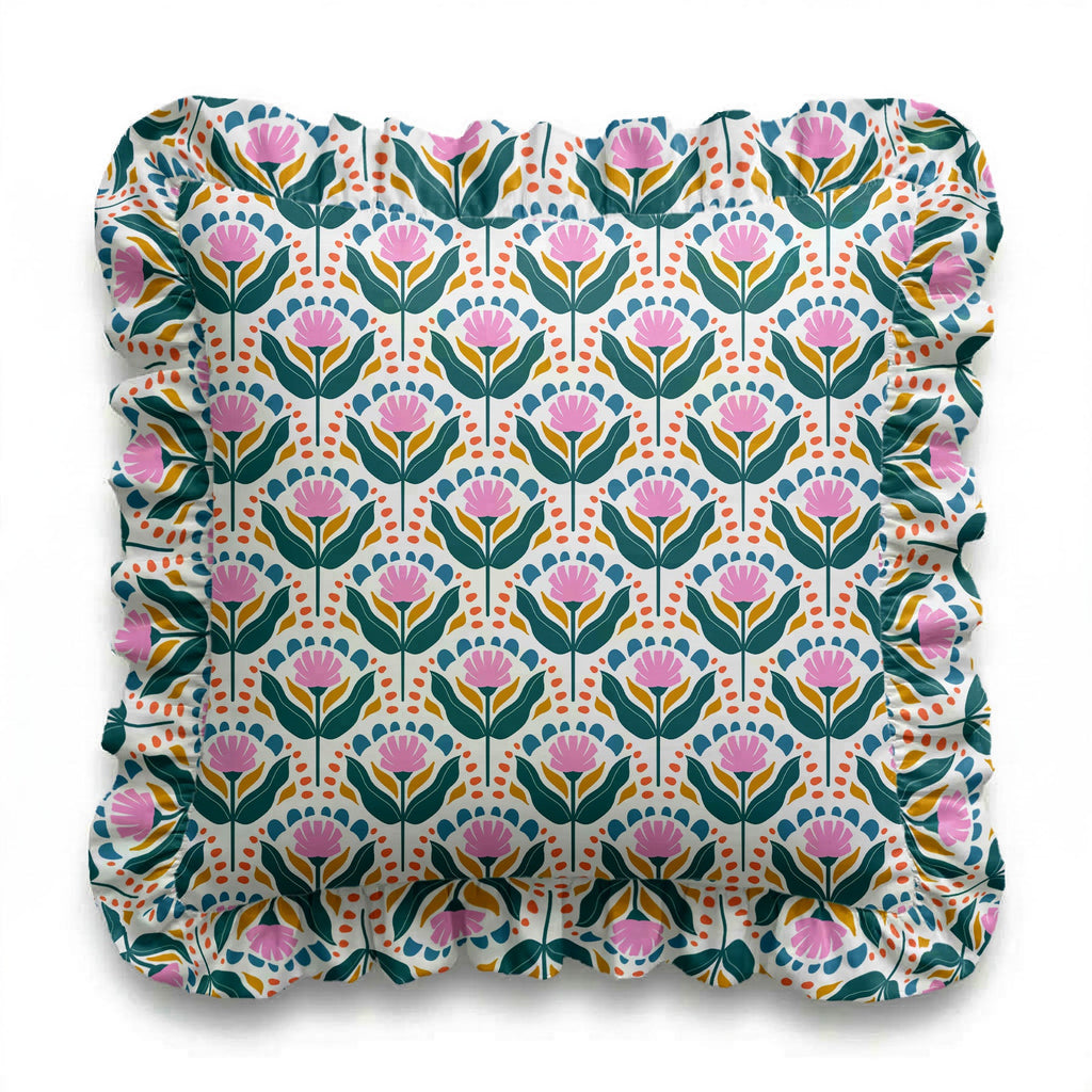 Floral patterned product on a white background