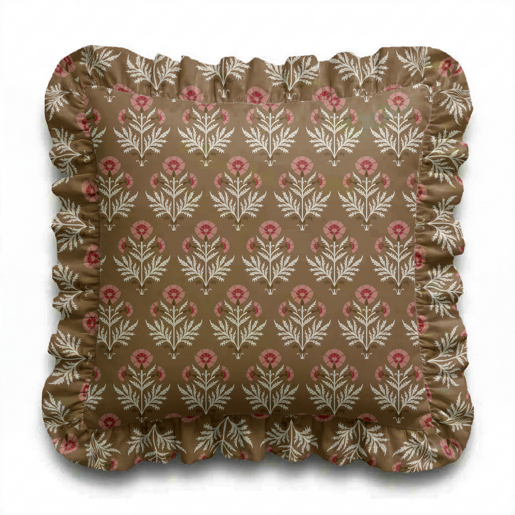 Dandelion Fall Ruffled Pillow | Ruffled Decor Pillow