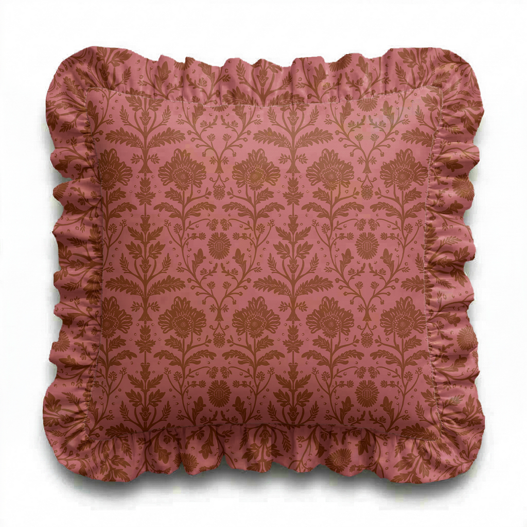 Delia Fall Ruffled Pillow | Ruffled Decor Pillow