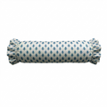 Bitty Blue Ruffled Bolster Pillow | Ruffled Decor Pillow