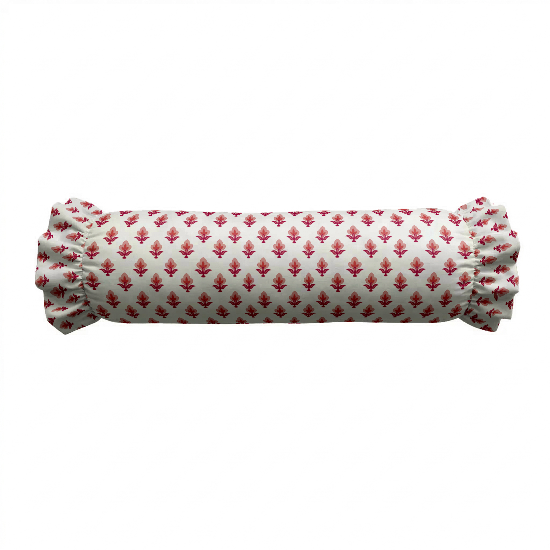 Bitty Red Ruffled Bolster Pillow | Ruffled Decor Pillow