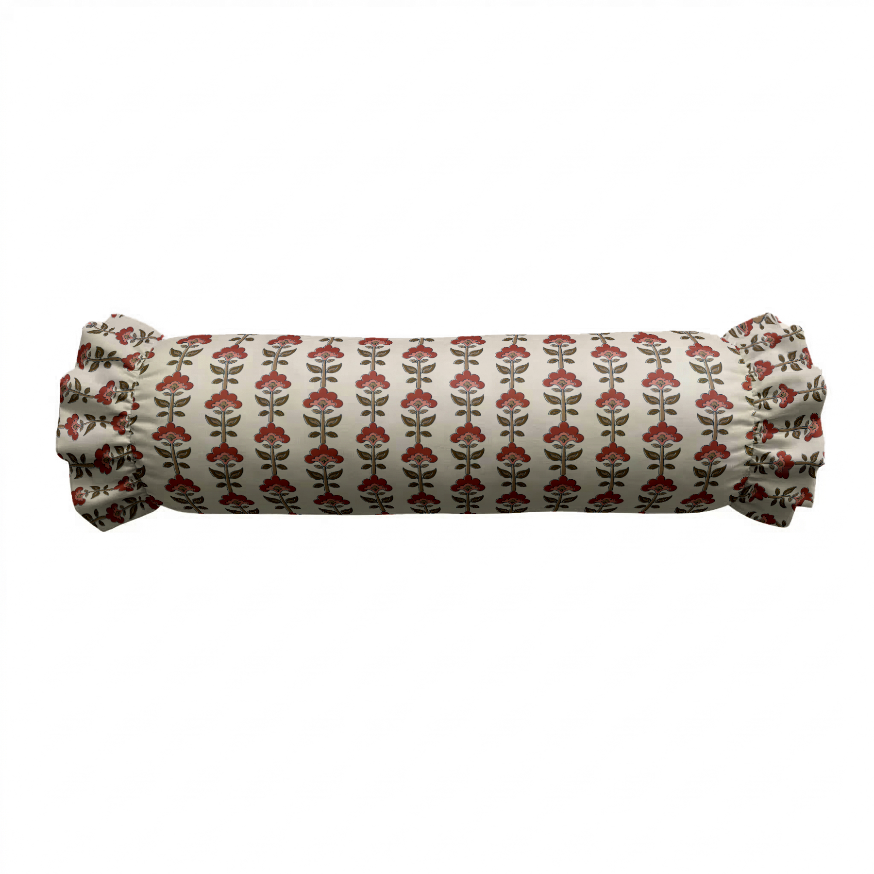 Ophelia Fall Ruffled Bolster Pillow | Ruffled Decor Pillow