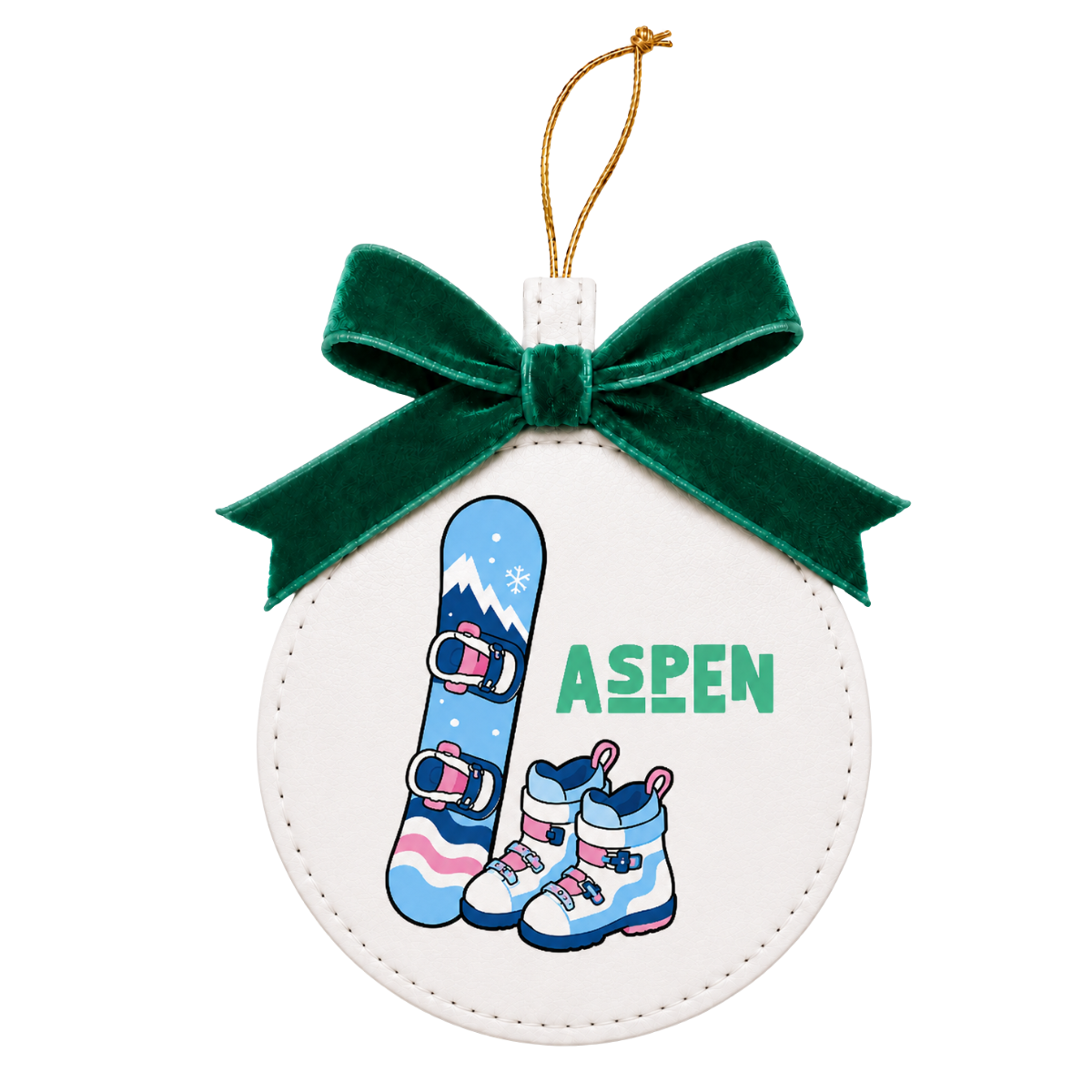 Personalized Festive Favorites | Vegan Leather Ornaments