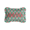 "Dear Santa" Ruffled Embroidered Pillow | Statement Pillow
