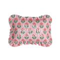 "Wrap the Presents" Ruffled Embroidered Pillow | Statement Pillow