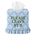 Embroidered Tissue Box Cover – Funny Saying Powder Room Decor