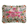 "What a Bunch" Ruffled Embroidered Pillow | Statement Pillow