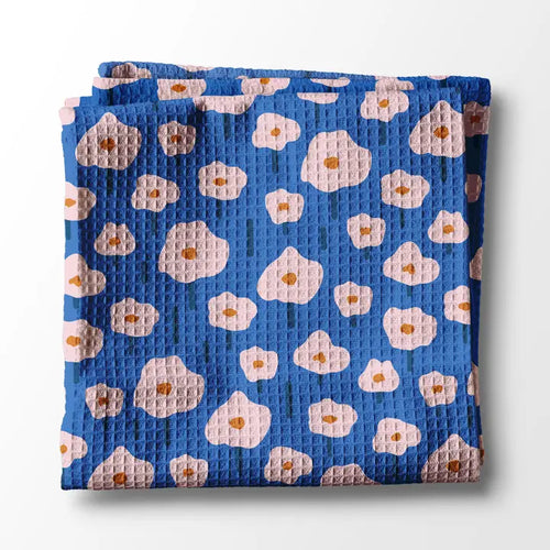 Abstract Floral Abstract Flower Garden | Waffle Weave Tea Towel